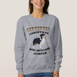 Bernese Mountain Hund Weihnachts Hund umarmt Sweatshirt