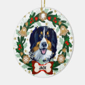 Bernese Mountain Hund Weihnachts-Keksdrachen Keramik Ornament (Links)