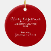 Bernese Mountain Hund Weihnachtsmannmütze Ornament (Hinten)