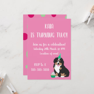 Bernese Mountain Hund Welpe Geburtstag Einladung