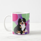 Bernese Mountain Hund Welpe Geburtstag Kaffeetasse (Links)