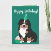 Bernese Mountain Hund Welpe Geburtstag Karte (Vorderseite)