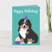 Bernese Mountain Hund Welpe Geburtstag Karte (Vorderseite)