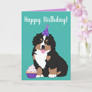 Bernese Mountain Hund Welpe Geburtstag Karte