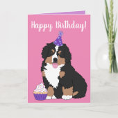 Bernese Mountain Hund Welpe Geburtstag Karte (Vorderseite)