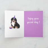 Bernese Mountain Hund Welpe Geburtstag Karte (Innenseite)