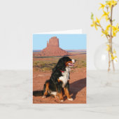 Bernese Mountain Hund Welpen Hundekarte Karte (Gelbe Blume)