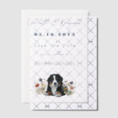 Bernese Mountain Hund Wildblumen Save the Date Pergament Einladungen (Versetzt (Einladung))