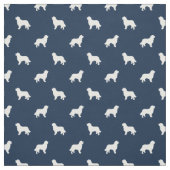 Bernese Mountain Hunde blaue Silhouette Stoff (Muster)