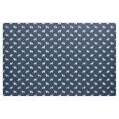 Bernese Mountain Hunde blaue Silhouette Stoff (Fat Quarter (45,7 x 55,9 cm))