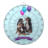 Bernese Mountain Hunde glücklich Geburtstag Dartscheibe (vorne)