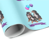 Bernese Mountain Hunde glücklich Geburtstag Geschenkpapier (Rolleneckpunkt)