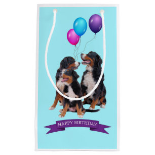 Bernese Mountain Hunde Happy Birthday Geschenktasc Kleine Geschenktüte