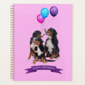 Bernese Mountain Hunde Happy Birthday Geschenktasc Planer (Vorderseite)