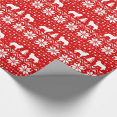 Bernese Mountain Hunde Weihnachten Sweater Pattern Geschenkpapier (Ecke)