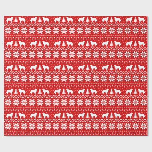 Bernese Mountain Hunde Weihnachten Sweater Pattern Geschenkpapier (Flach)