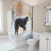 Bernese Mountain Let It Snow Weihnachten Duschvorhang (Beispiel)