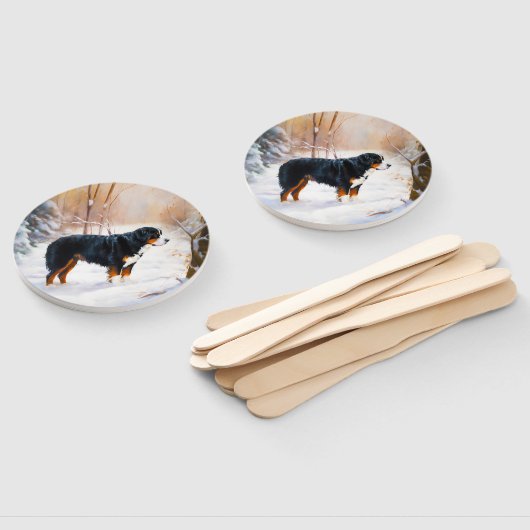 Bernese Mountain Let It Snow Weihnachten Fächer (Non-assembled)