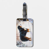 Bernese Mountain Let It Snow Weihnachten Gepäckanhänger (Rückseite vertikal)