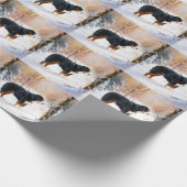 Bernese Mountain Let It Snow Weihnachten Geschenkpapier (Ecke)