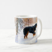 Bernese Mountain Let It Snow Weihnachten Kaffeetasse (VorderseiteRechts)