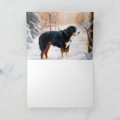 Bernese Mountain Let It Snow Weihnachten Karte (Innenseite)