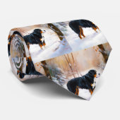 Bernese Mountain Let It Snow Weihnachten Krawatte (Gerollt)