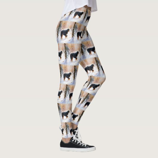 Bernese Mountain Let It Snow Weihnachten Leggings (Rechts)