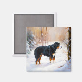 Bernese Mountain Let It Snow Weihnachten Magnet (Vorderseite/Rückseite)