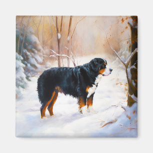 Bernese Mountain Let It Snow Weihnachten Magnet