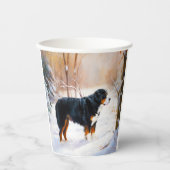 Bernese Mountain Let It Snow Weihnachten Pappbecher (Vorderseite)