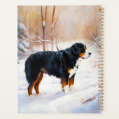 Bernese Mountain Let It Snow Weihnachten Planer (Rückseite)
