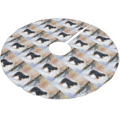 Bernese Mountain Let It Snow Weihnachten Polyester Weihnachtsbaumdecke (Schrägansicht)