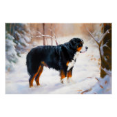 Bernese Mountain Let It Snow Weihnachten Poster (Vorderseite)