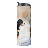 Bernese Mountain Let It Snow Weihnachten Thermosbecher (Nach rechts gedreht)