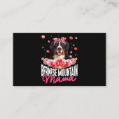 Bernese Mountain Mama Blume Bandana Dog Lover Mot Visitenkarte (Vorderseite)