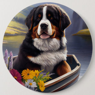 Bernese Mountain on a Paddle: Ein Landschaftliches Button