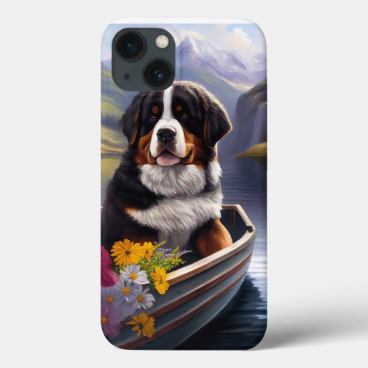 Bernese Mountain on a Paddle: Ein Landschaftliches Case-Mate iPhone Hülle (Rückseite)