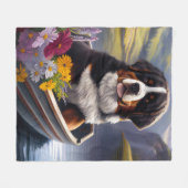 Bernese Mountain on a Paddle: Ein Landschaftliches Fleecedecke (Vorderseite (Horizontal))