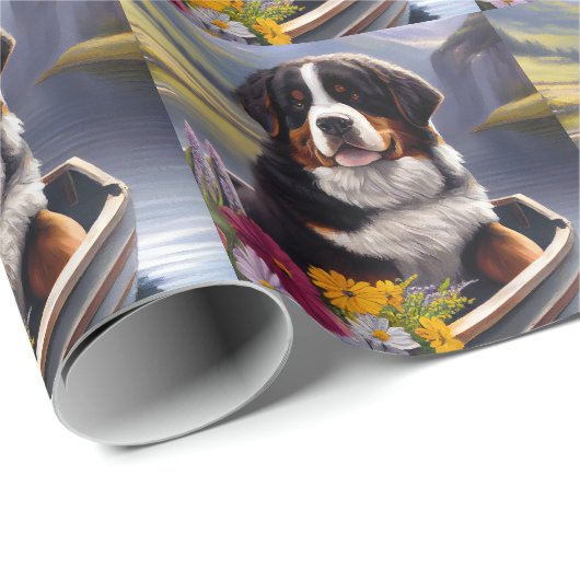 Bernese Mountain on a Paddle: Ein Landschaftliches Geschenkpapier (Rolleneckpunkt)