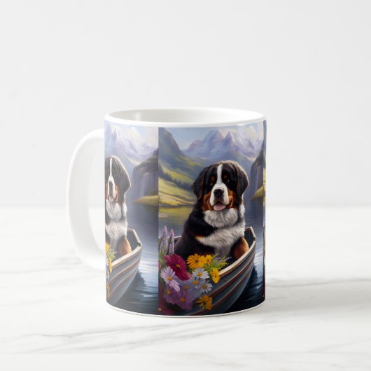 Bernese Mountain on a Paddle: Ein Landschaftliches Kaffeetasse (Vorderseite Links)