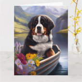 Bernese Mountain on a Paddle: Ein Landschaftliches Karte (Gelbe Blume)