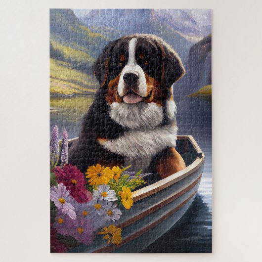 Bernese Mountain on a Paddle: Ein Landschaftliches Puzzle (Vertikal)