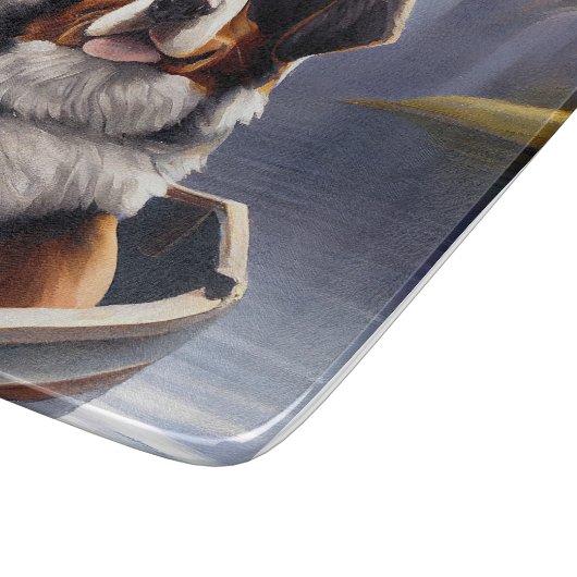 Bernese Mountain on a Paddle: Ein Landschaftliches Schneidebrett (Ecke)