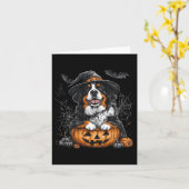 Bernese Mountain Pumpkin Halloween Erntedank Me Karte (Gelbe Blume)