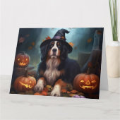 Bernese Mountain Pumpkins Halloween Beängstigend Karte (Vorderseite)