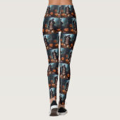 Bernese Mountain Pumpkins Halloween Beängstigend Leggings (Rückseite)