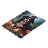 Bernese Mountain Pumpkins Halloween Beängstigend Notizblock (Linke Seite)
