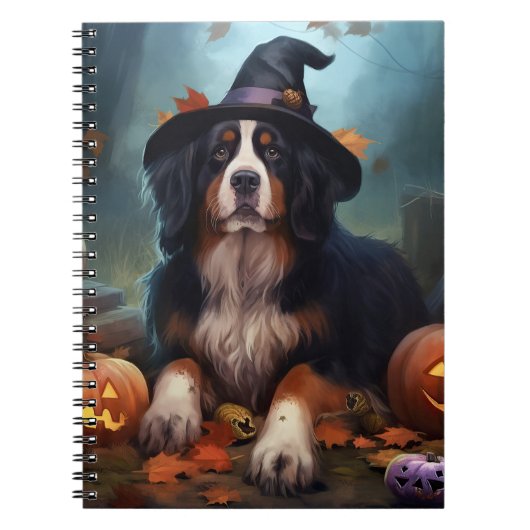 Bernese Mountain Pumpkins Halloween Beängstigend Notizblock (Vorderseite)