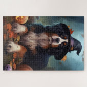 Bernese Mountain Pumpkins Halloween Beängstigend Puzzle (Horizontal)